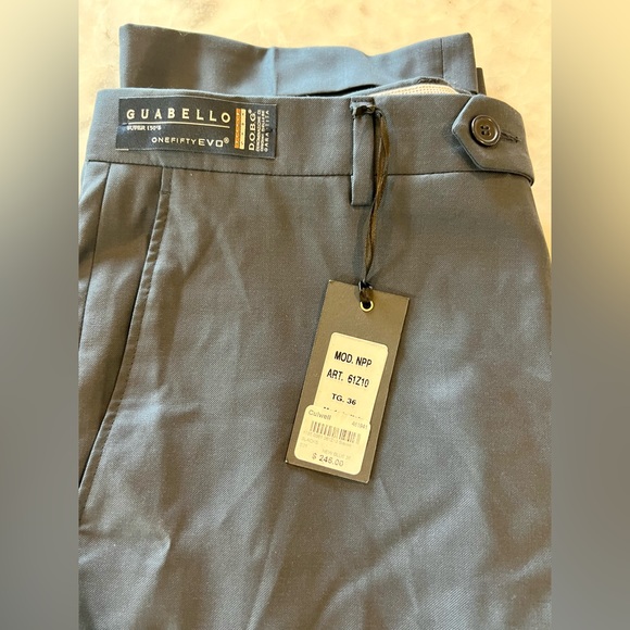 Brand New G. Manzoni “New Blue” Dress slacks. 36 x30 with a cuff. - Picture 4 of 6